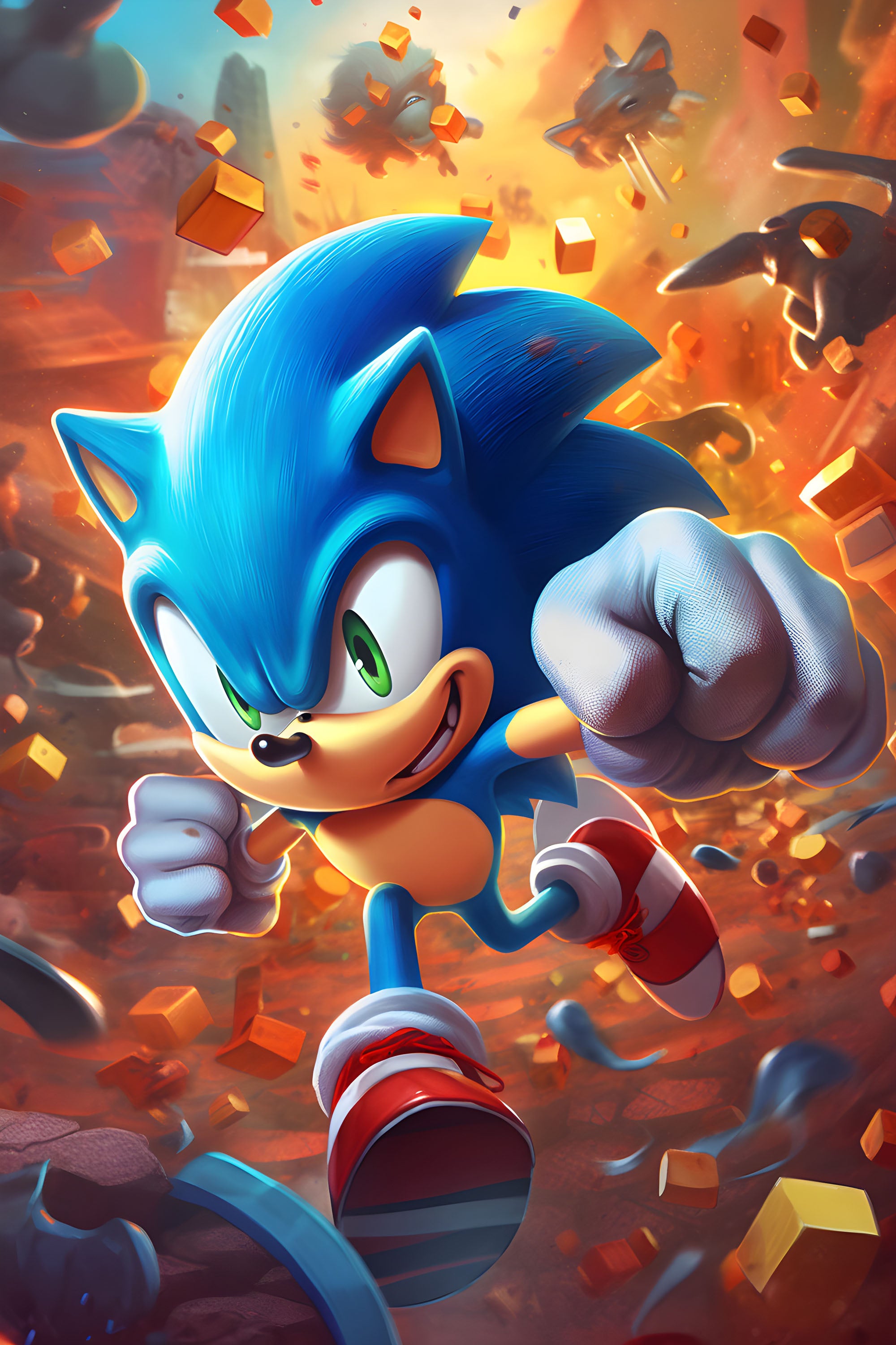 Sonic 030 - cuadro gamer decorativo en canvas