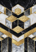 Negro y Dorado 016 - cuadro decorativo en canvas