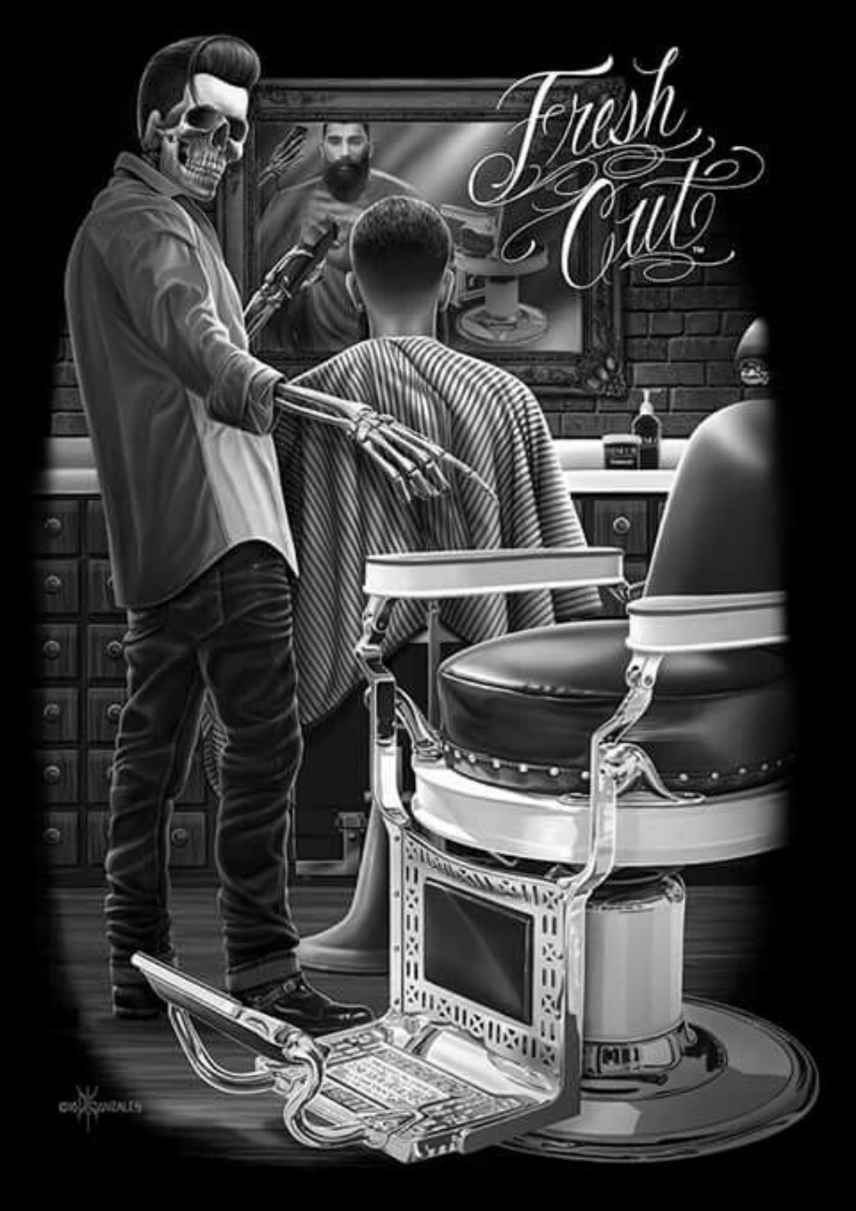 Barbería 059 - Cuadro canvas Canvaradas