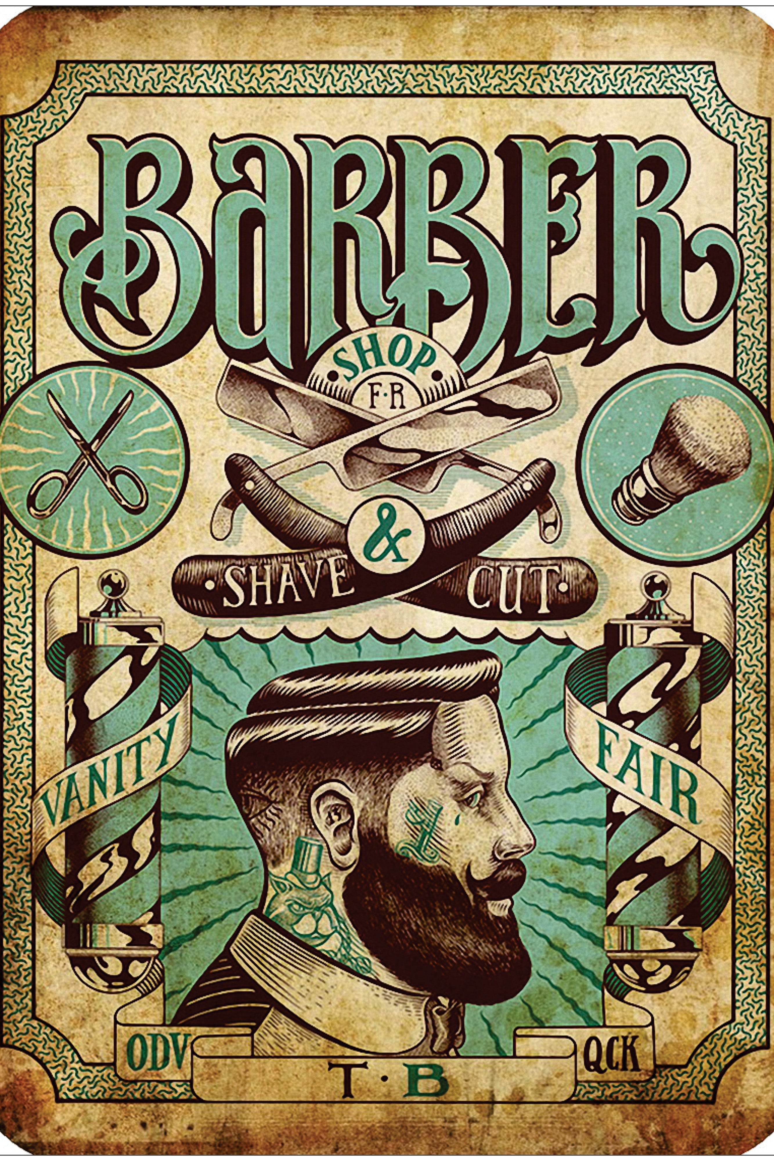 Barbería 096 - Cuadro canvas Canvaradas