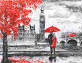 Blanco y Rojo 025 - cuadro decorativo en canvas