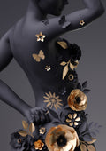 Negro y Dorado 114 - cuadro decorativo en canvas