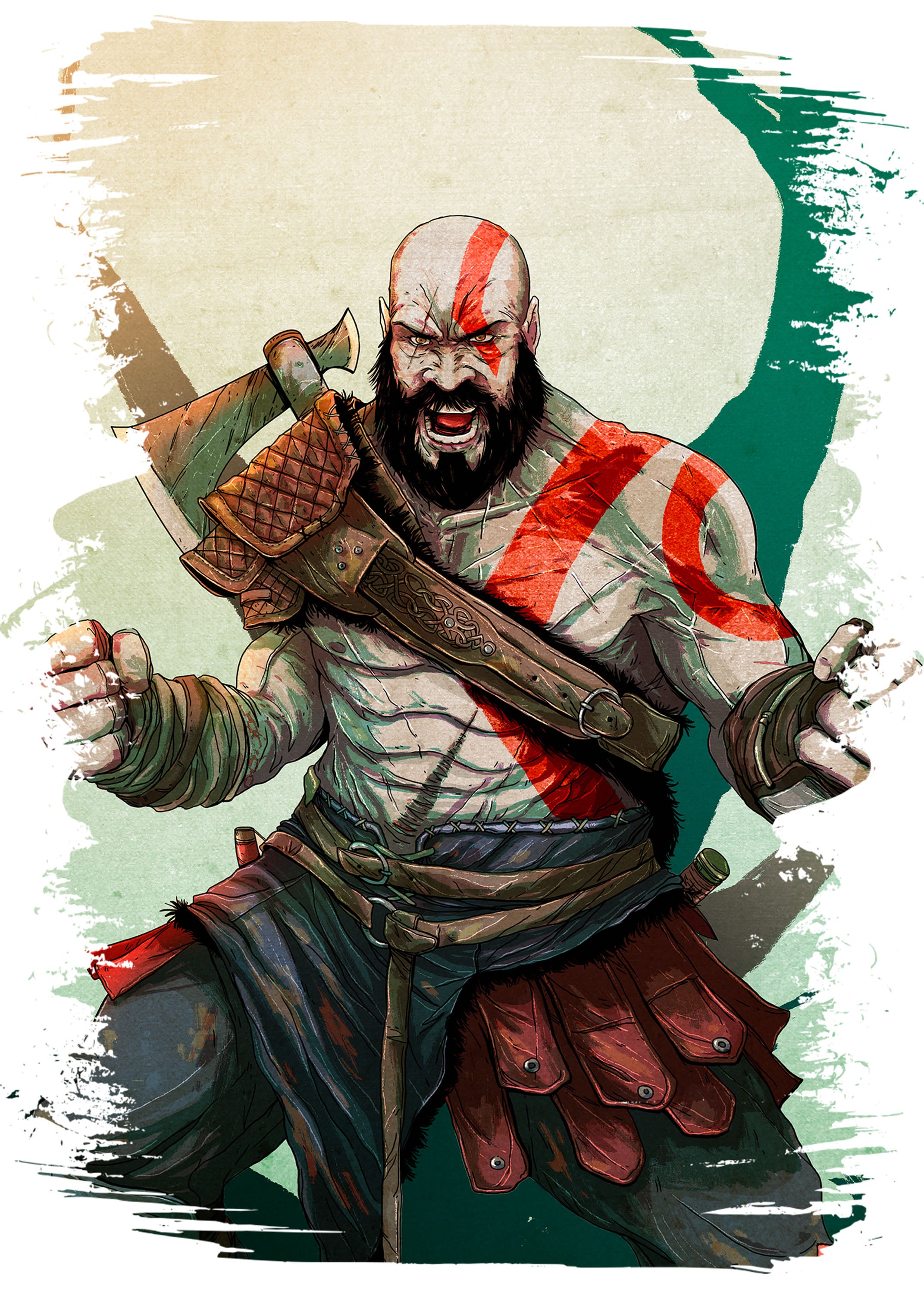 God of War 047 - cuadro gamer decorativo en canvas