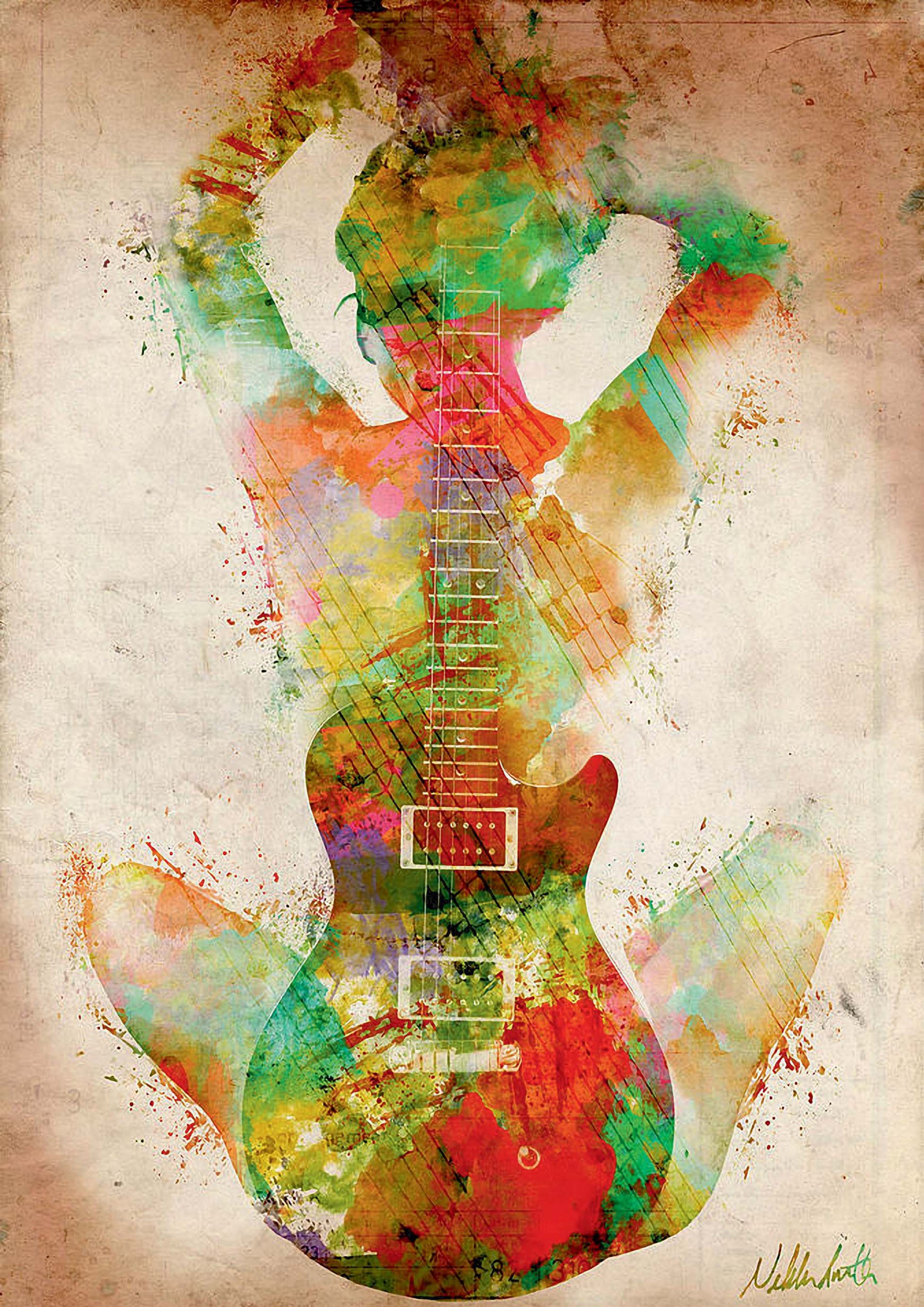 Música Artística 001 - cuadro decorativo en canvas