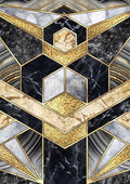 Negro y Dorado 228 - cuadro decorativo en canvas