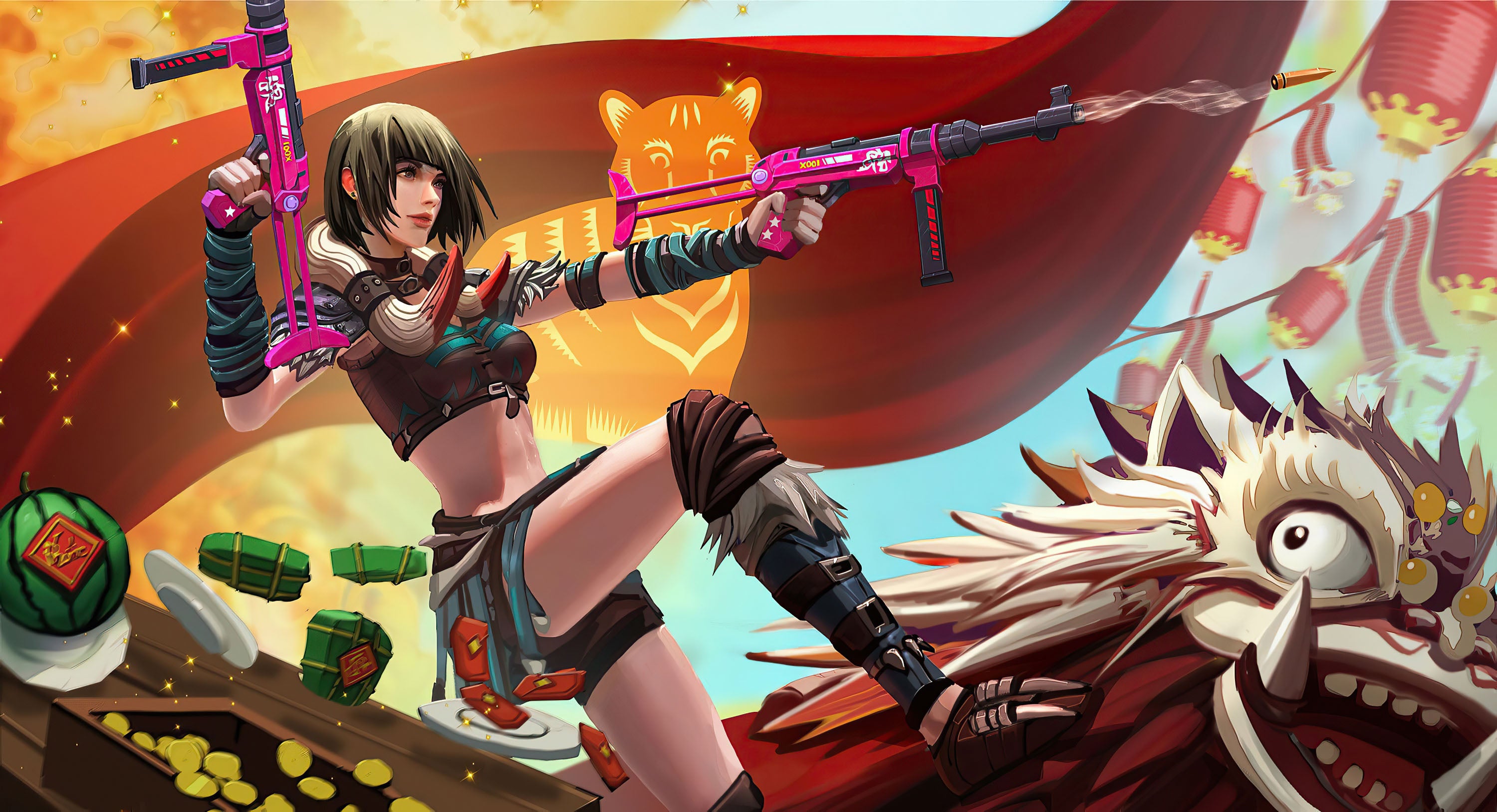 Free Fire 019 - cuadro gamer decorativo en canvas