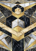 Negro y Dorado 014 - cuadro decorativo en canvas