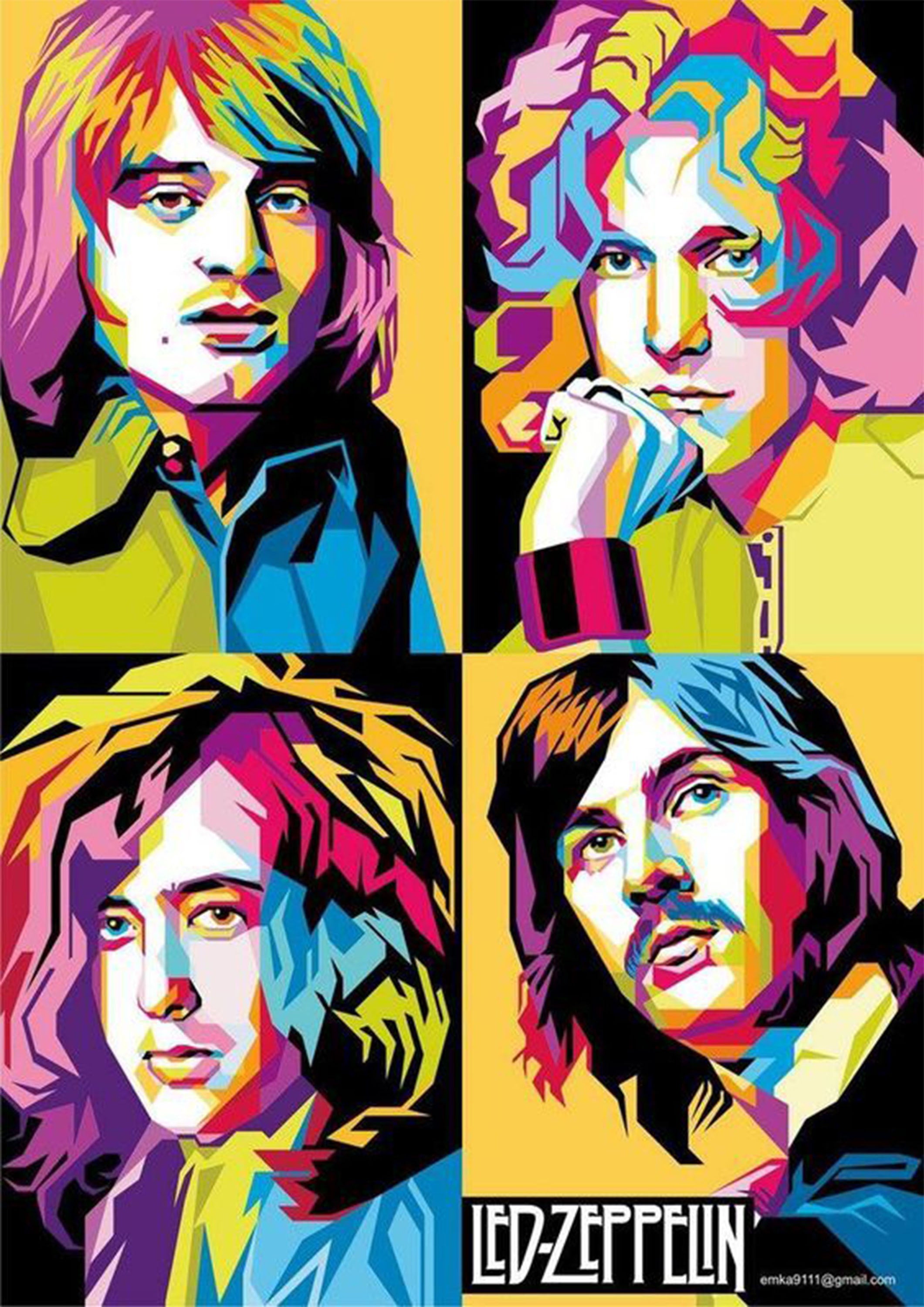 Led Zeppelin 002 - cuadro decorativo en canvas