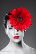 Blanco y Rojo 013 - cuadro decorativo en canvas