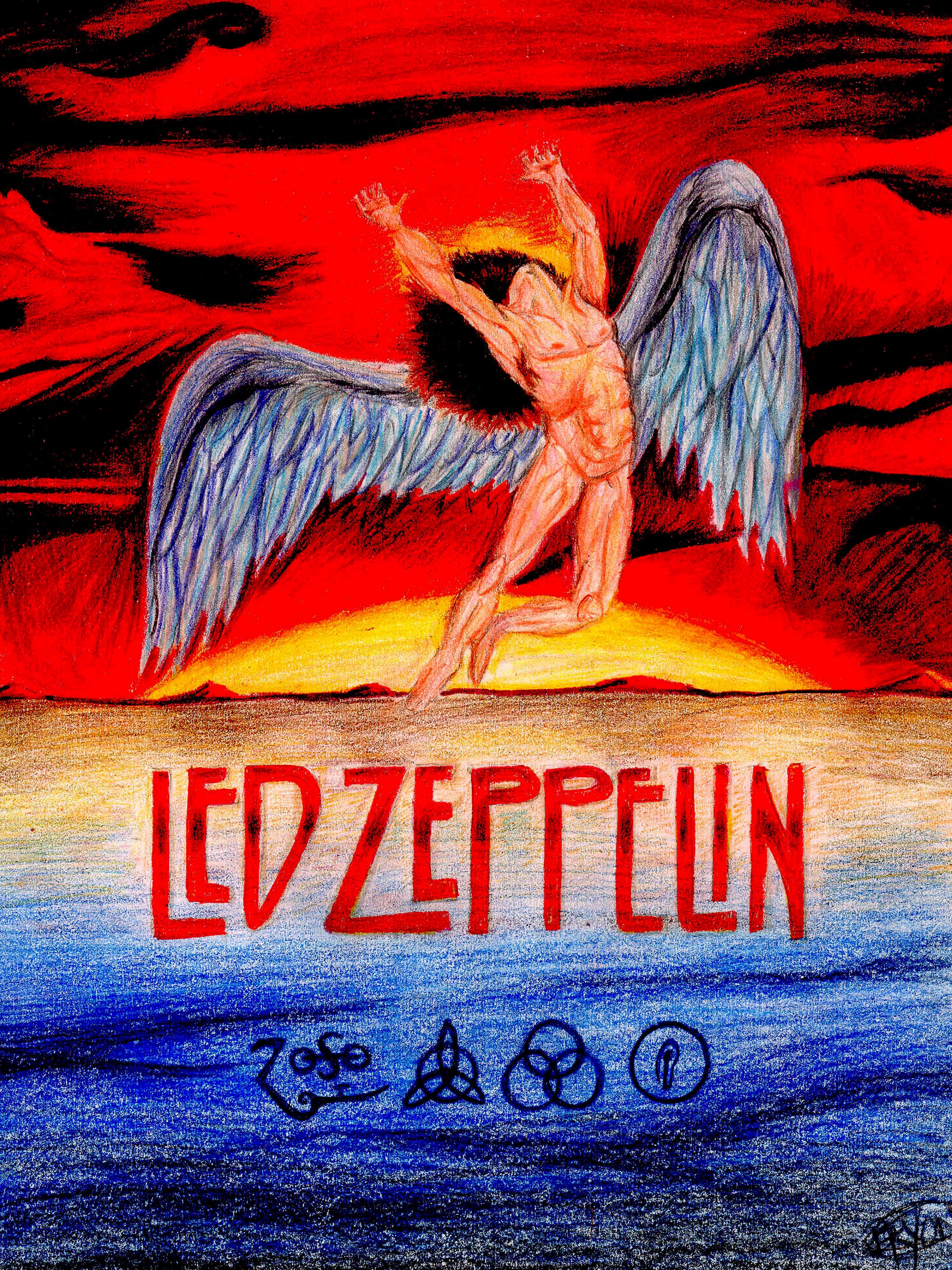 Led Zeppelin 001 - cuadro decorativo en canvas