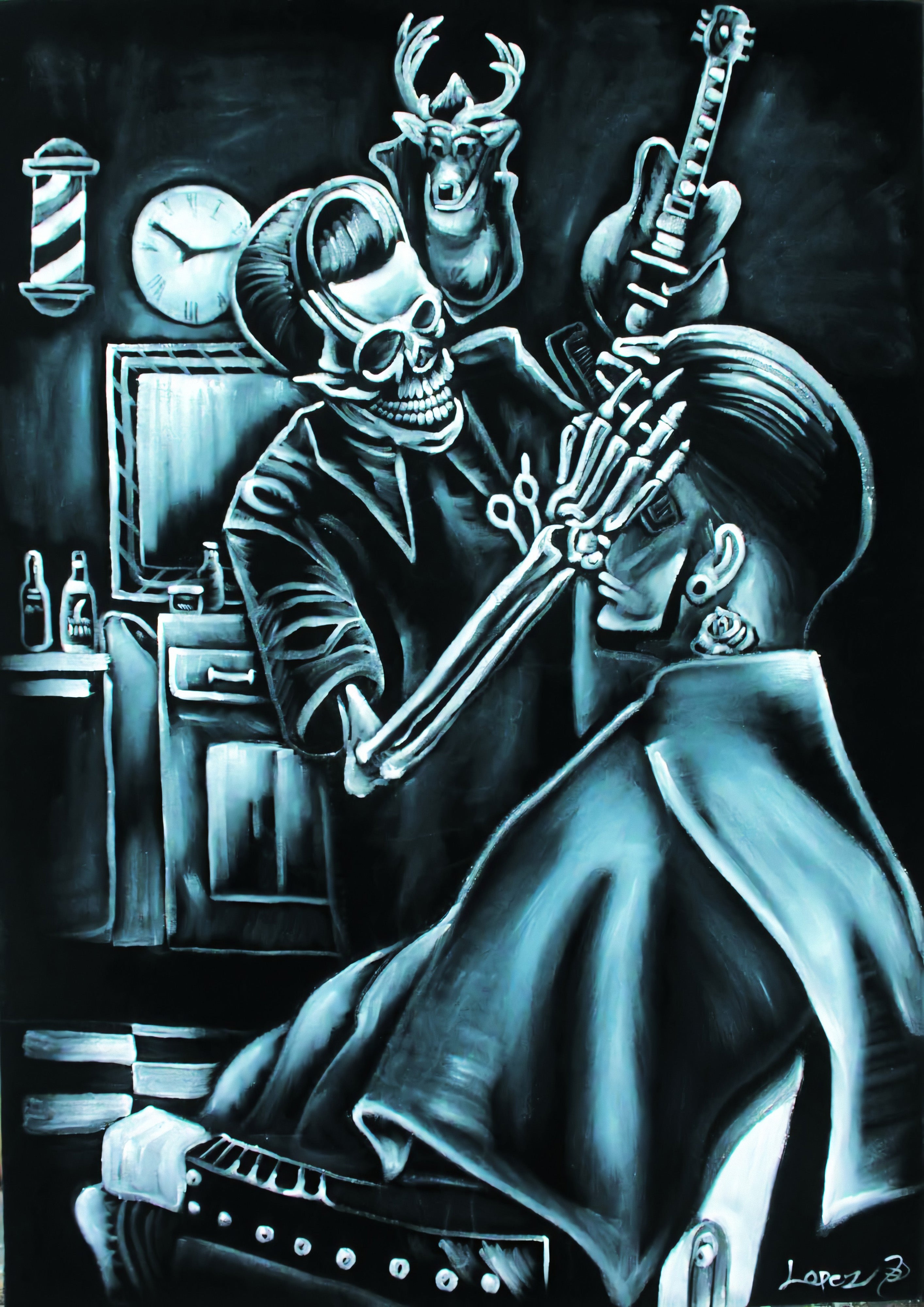 Barbería 018 - Cuadro canvas Canvaradas