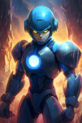 Mega Man 001 - cuadro gamer decorativo en canvas