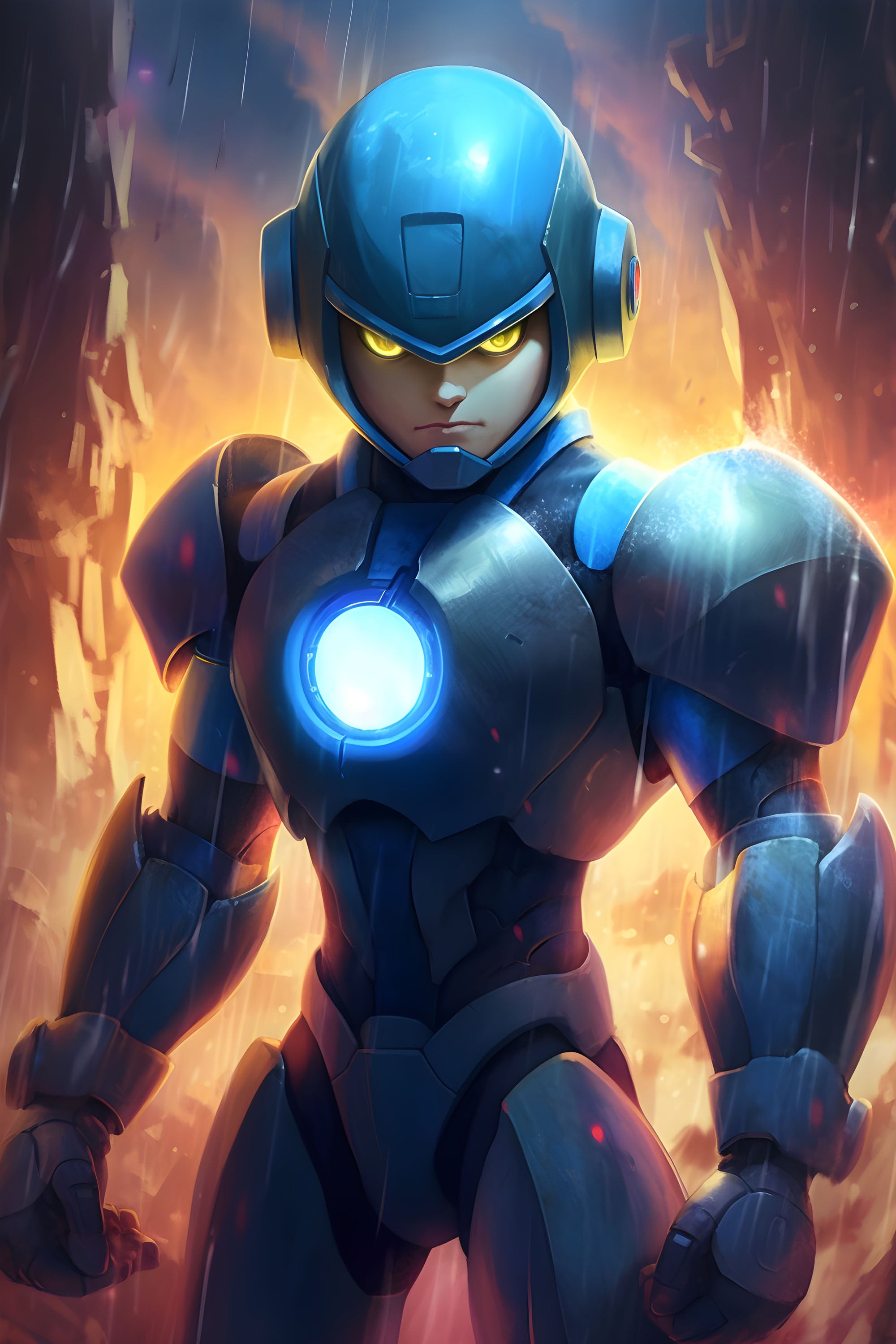 Mega Man 001 - cuadro gamer decorativo en canvas