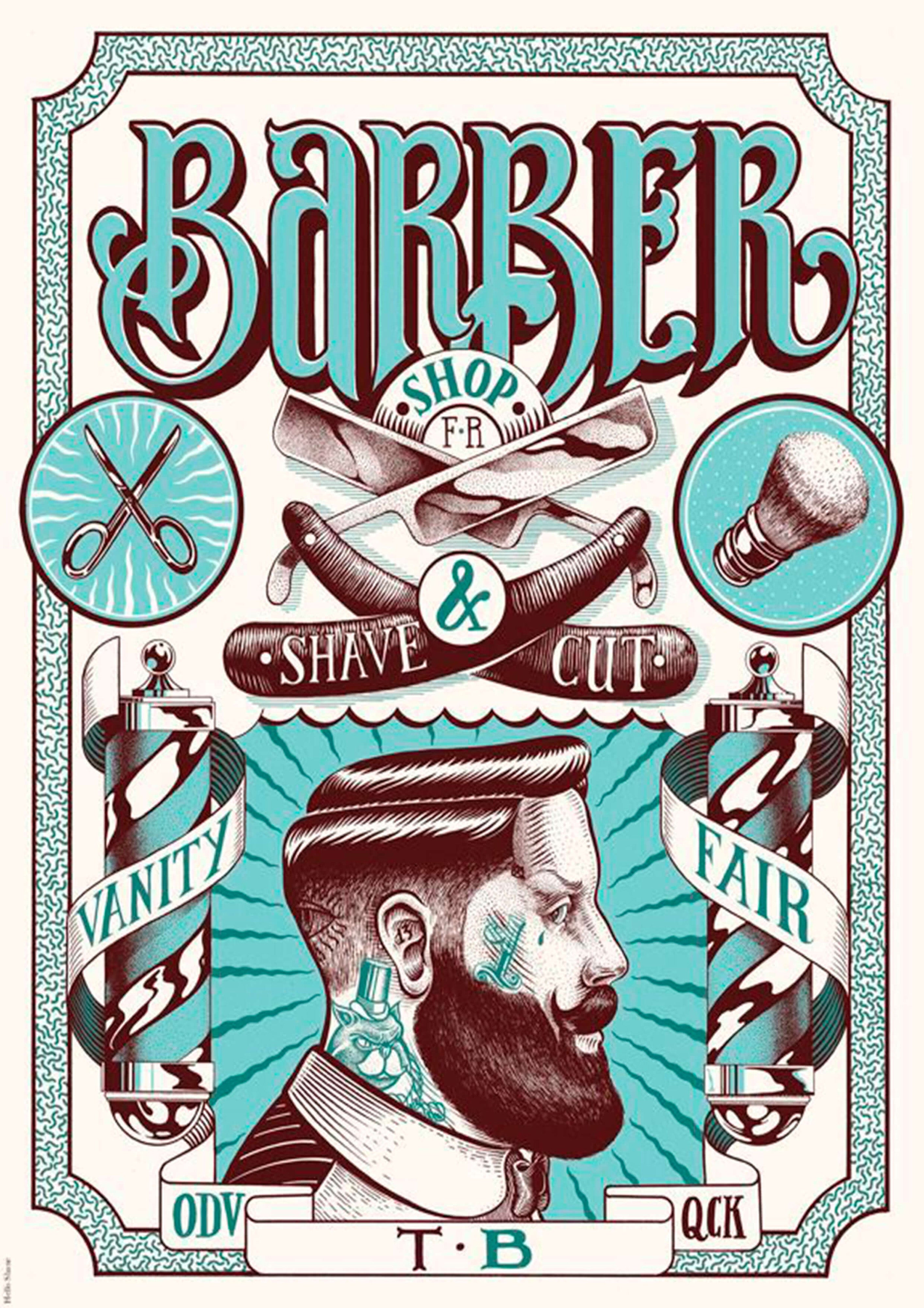 Barbería 040 - Cuadro canvas Canvaradas