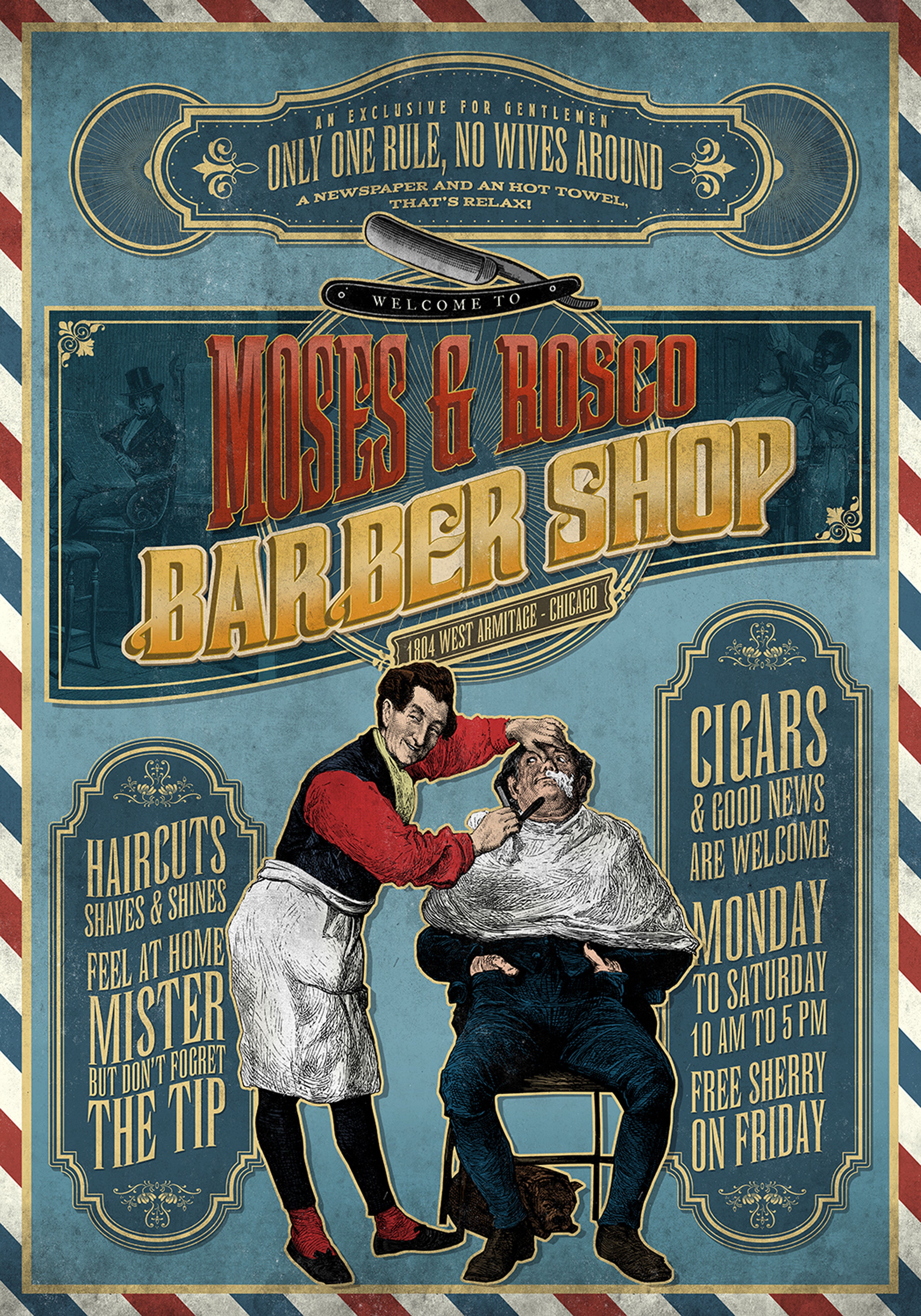 Barbería 021 - Cuadro canvas Canvaradas