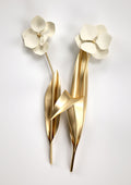 Blanco y Dorado 002 - cuadro decorativo en canvas