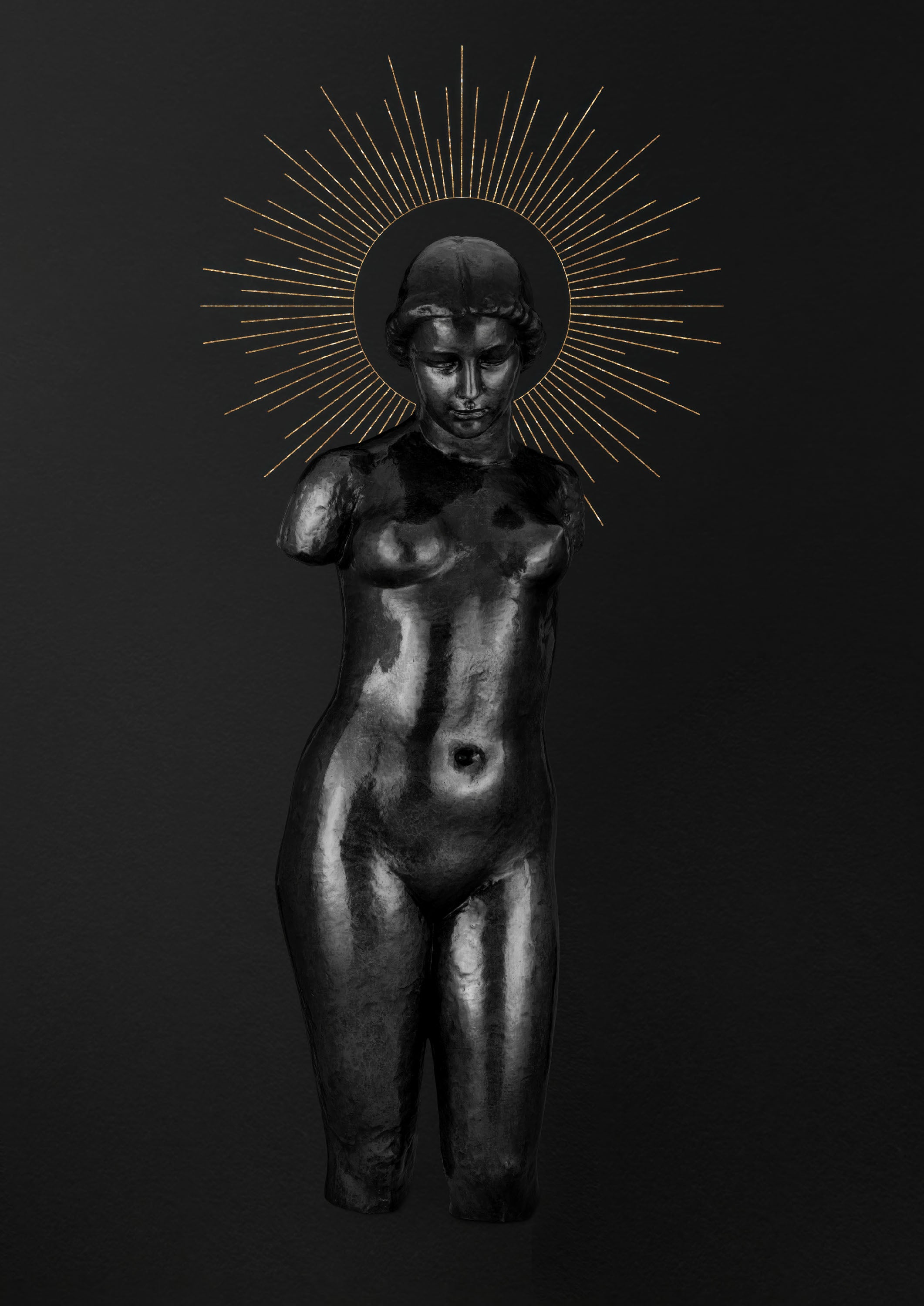 Negro y Dorado 218 - cuadro decorativo en canvas