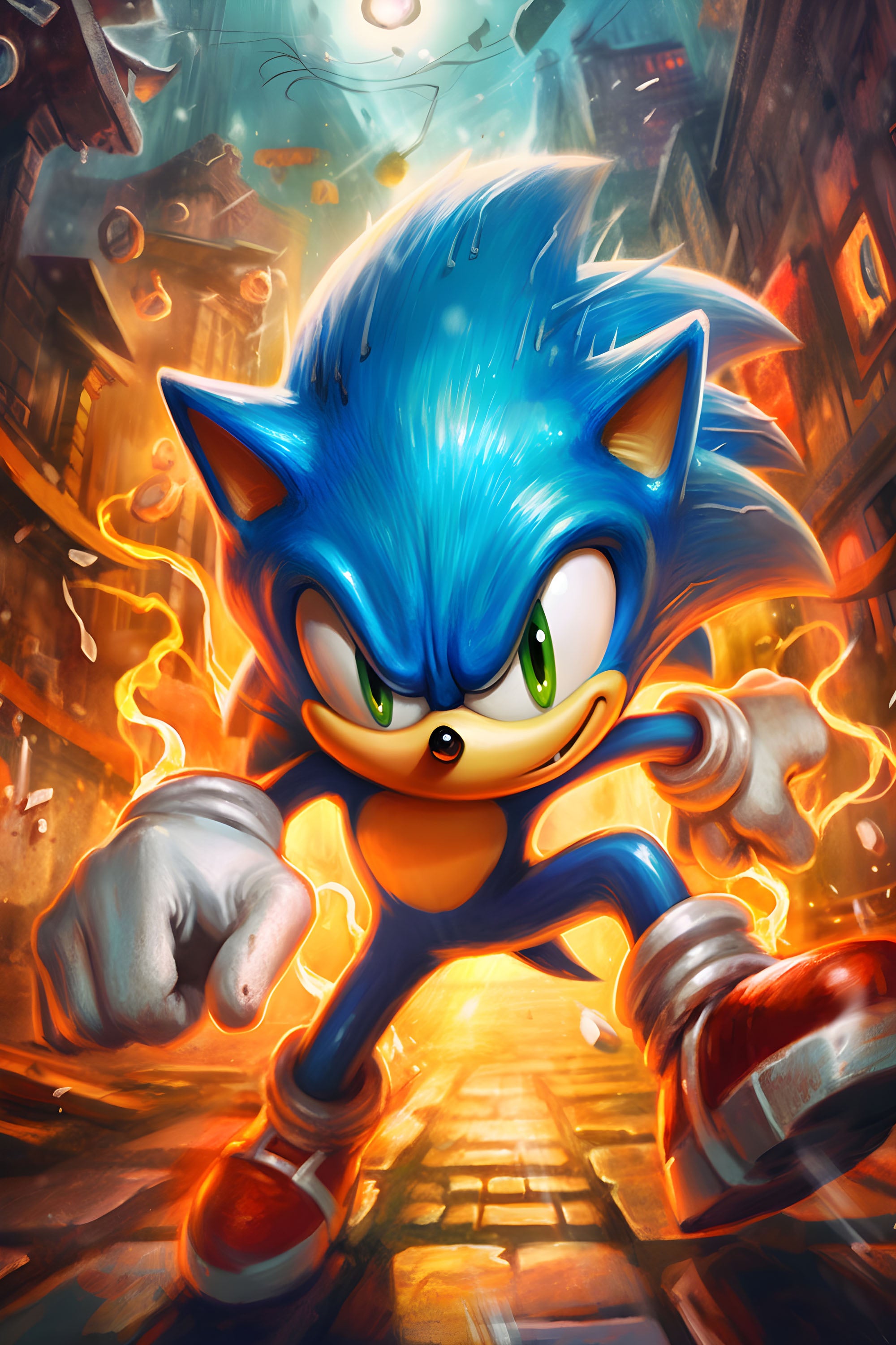Sonic 035 - cuadro gamer decorativo en canvas