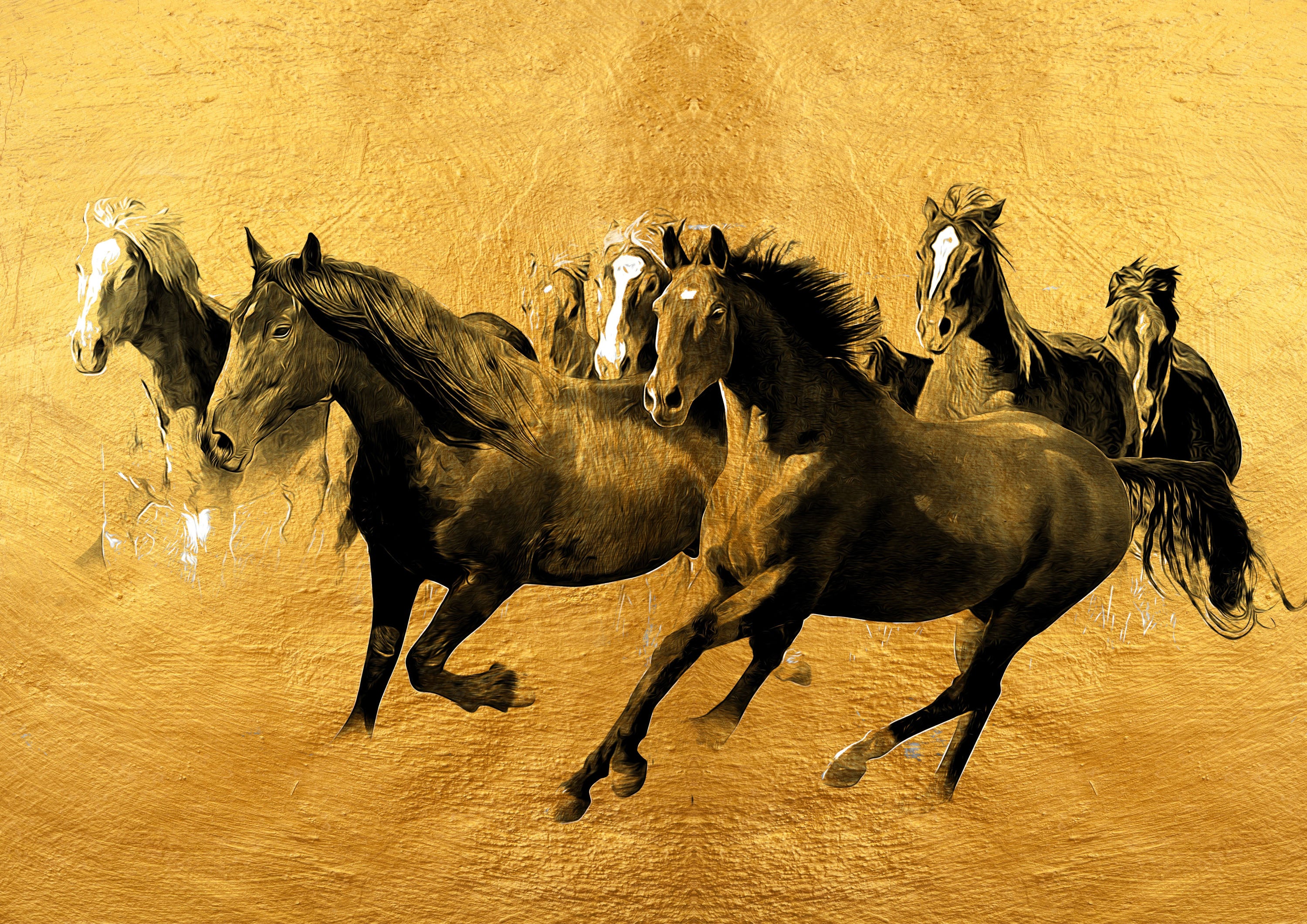 Negro y Dorado 191 - cuadro decorativo en canvas