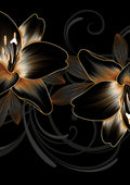 Negro y Dorado 231 - cuadro decorativo en canvas