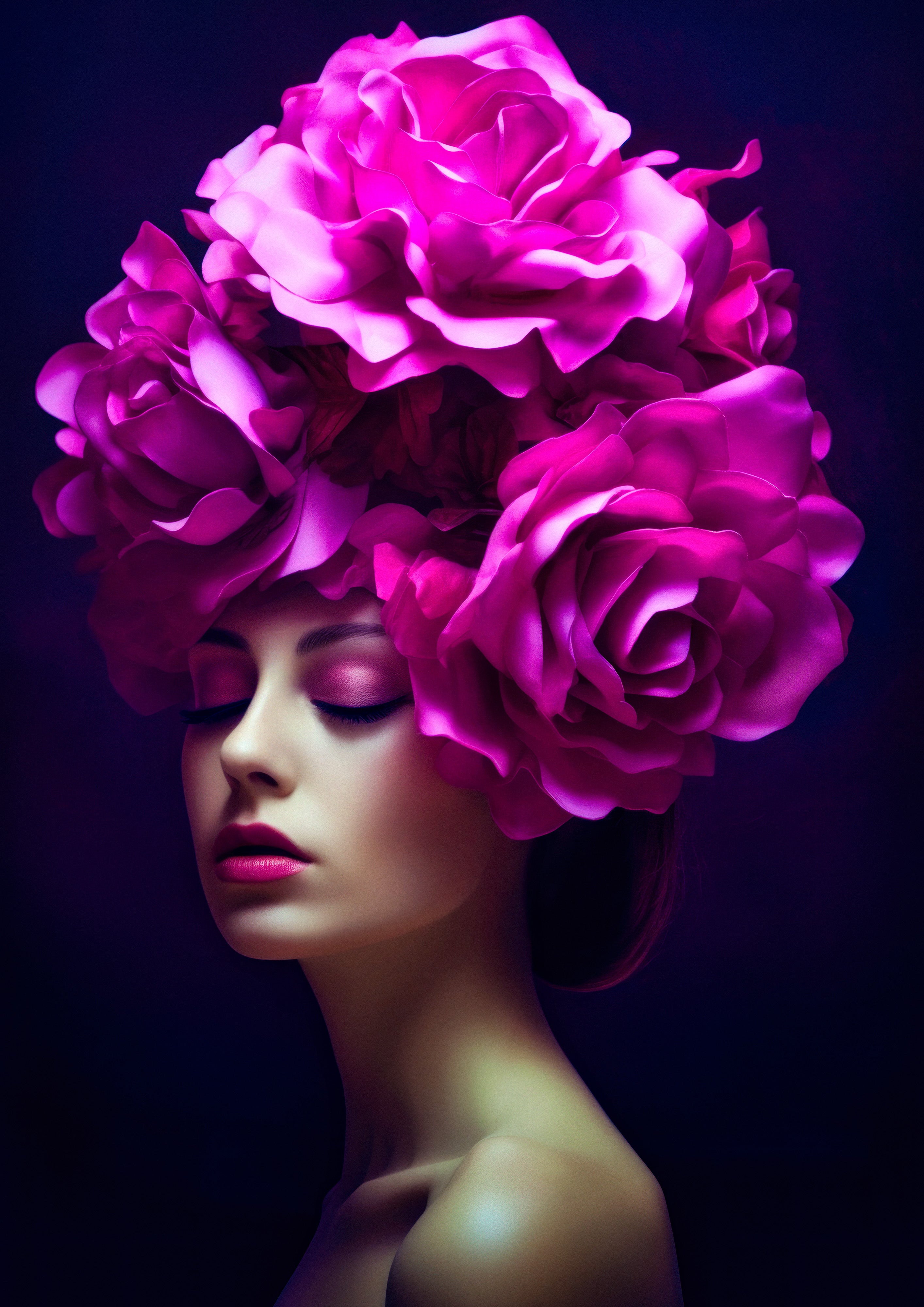 Mujer floral 050 - Cuadro canvas Canvaradas