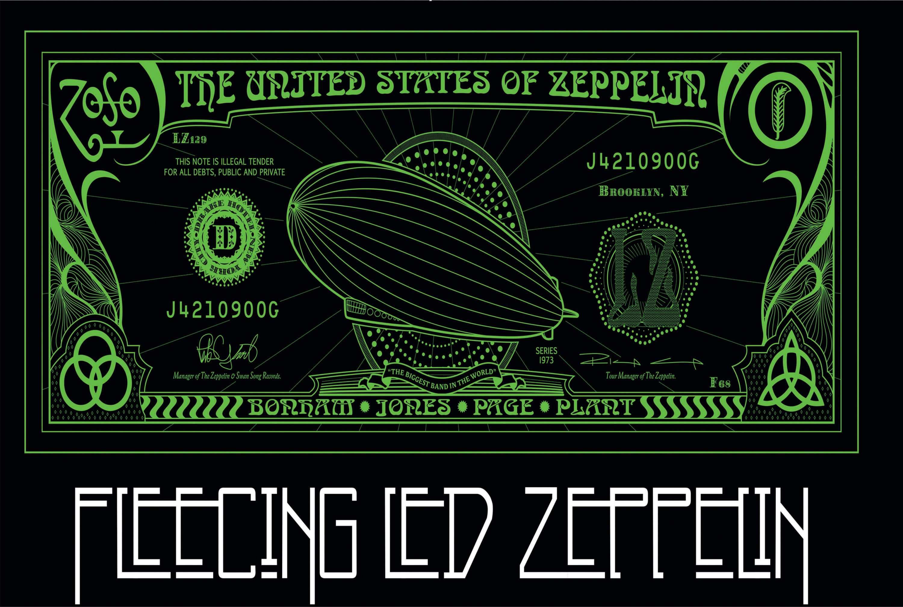 Led Zeppelin 010 - cuadro decorativo en canvas