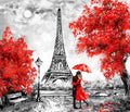Blanco y Rojo 024 - cuadro decorativo en canvas