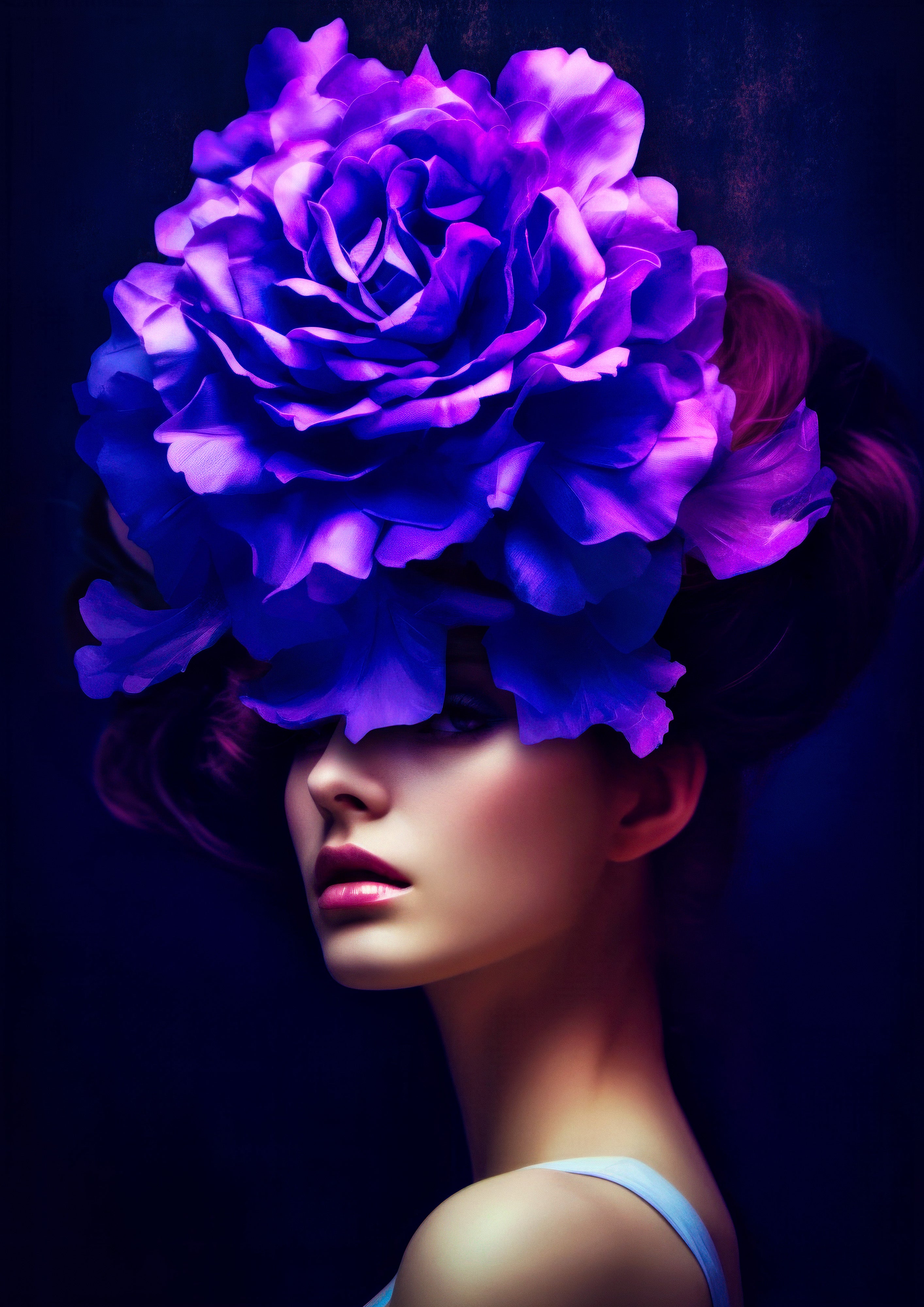 Mujer floral 056 - Cuadro canvas Canvaradas