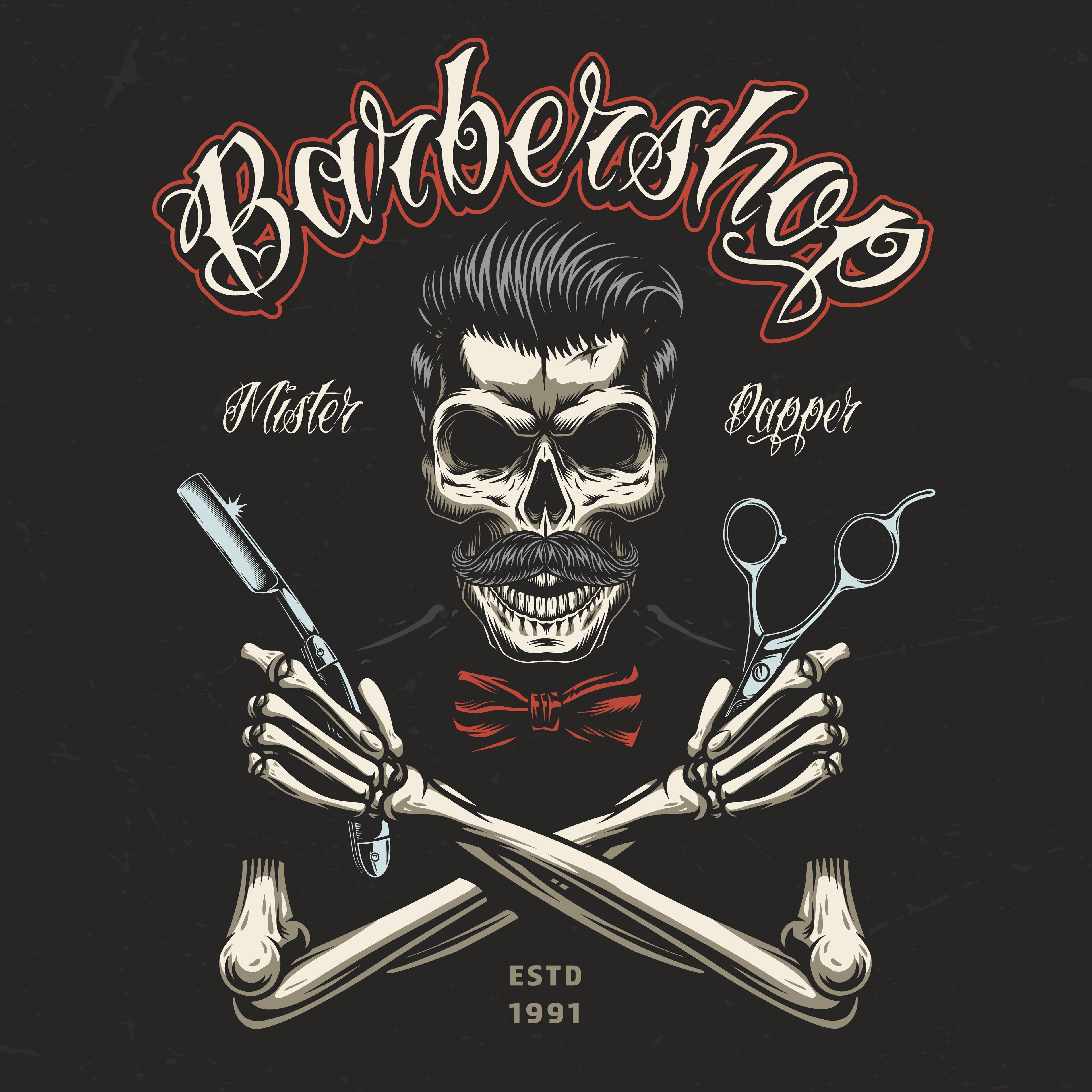 Barbería 007 - Cuadro canvas Canvaradas