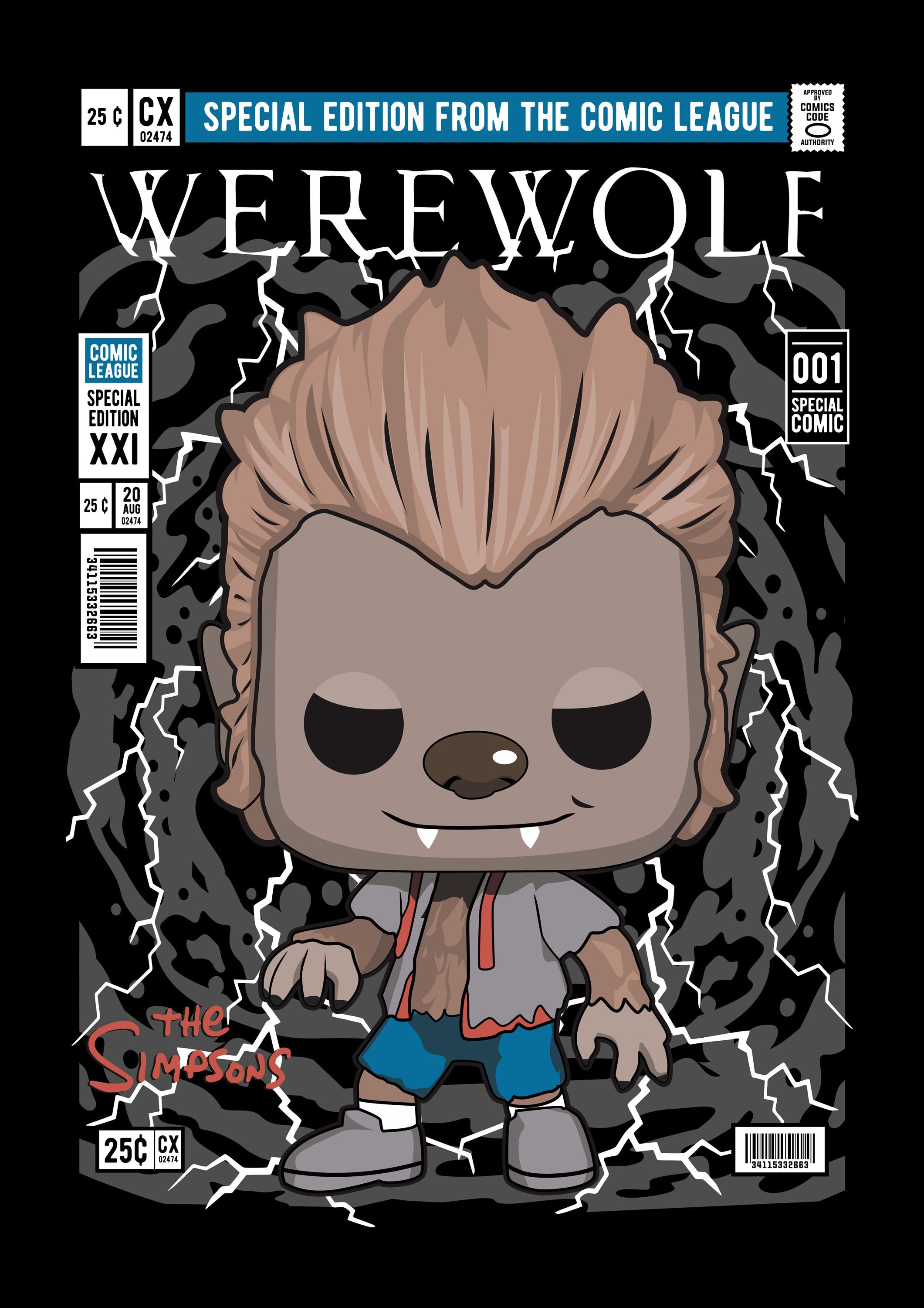 Funko Caricaturas 025 - cuadro decorativo en canvas