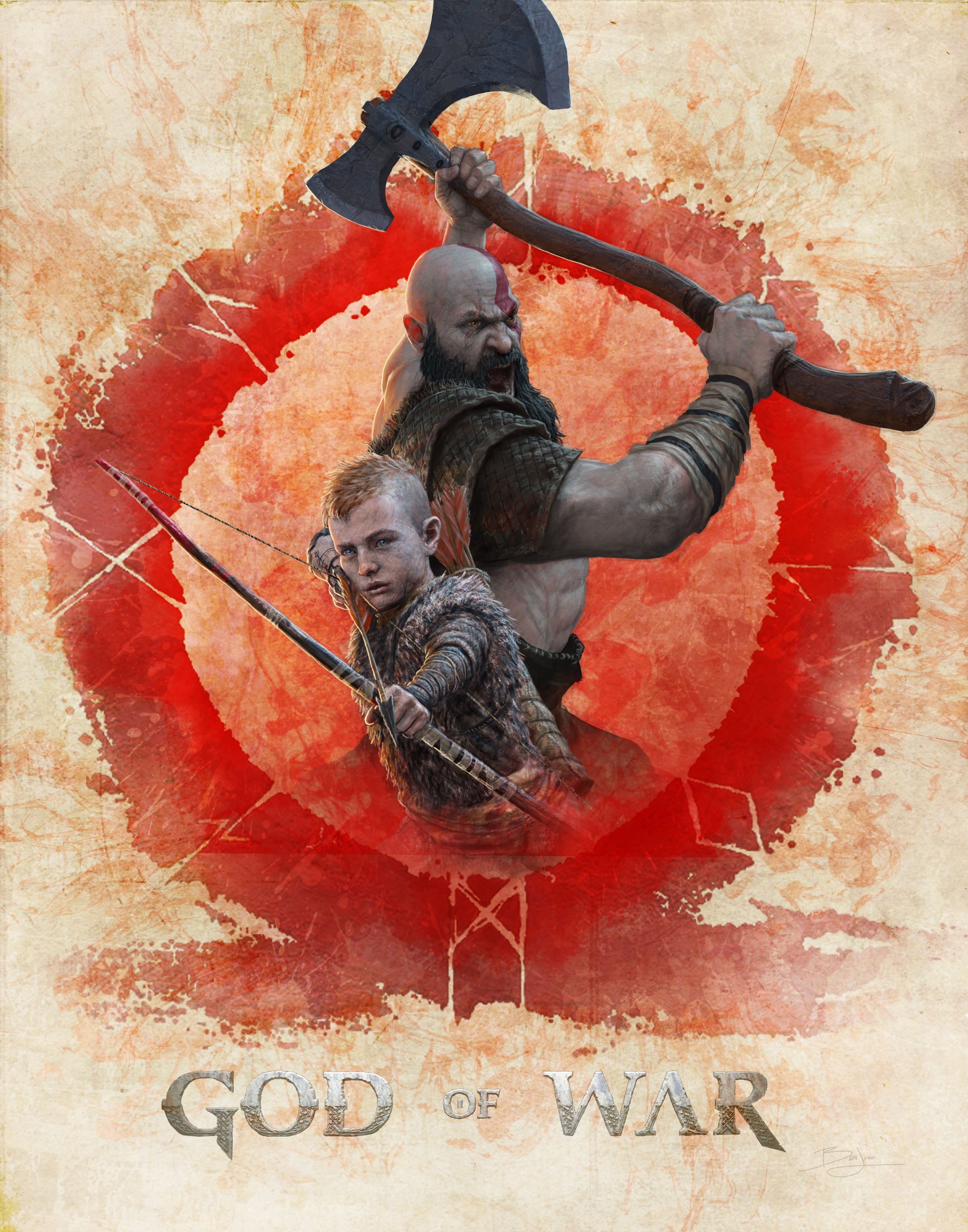 God of War 035 - cuadro gamer decorativo en canvas