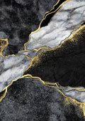 Negro y Dorado 017 - cuadro decorativo en canvas