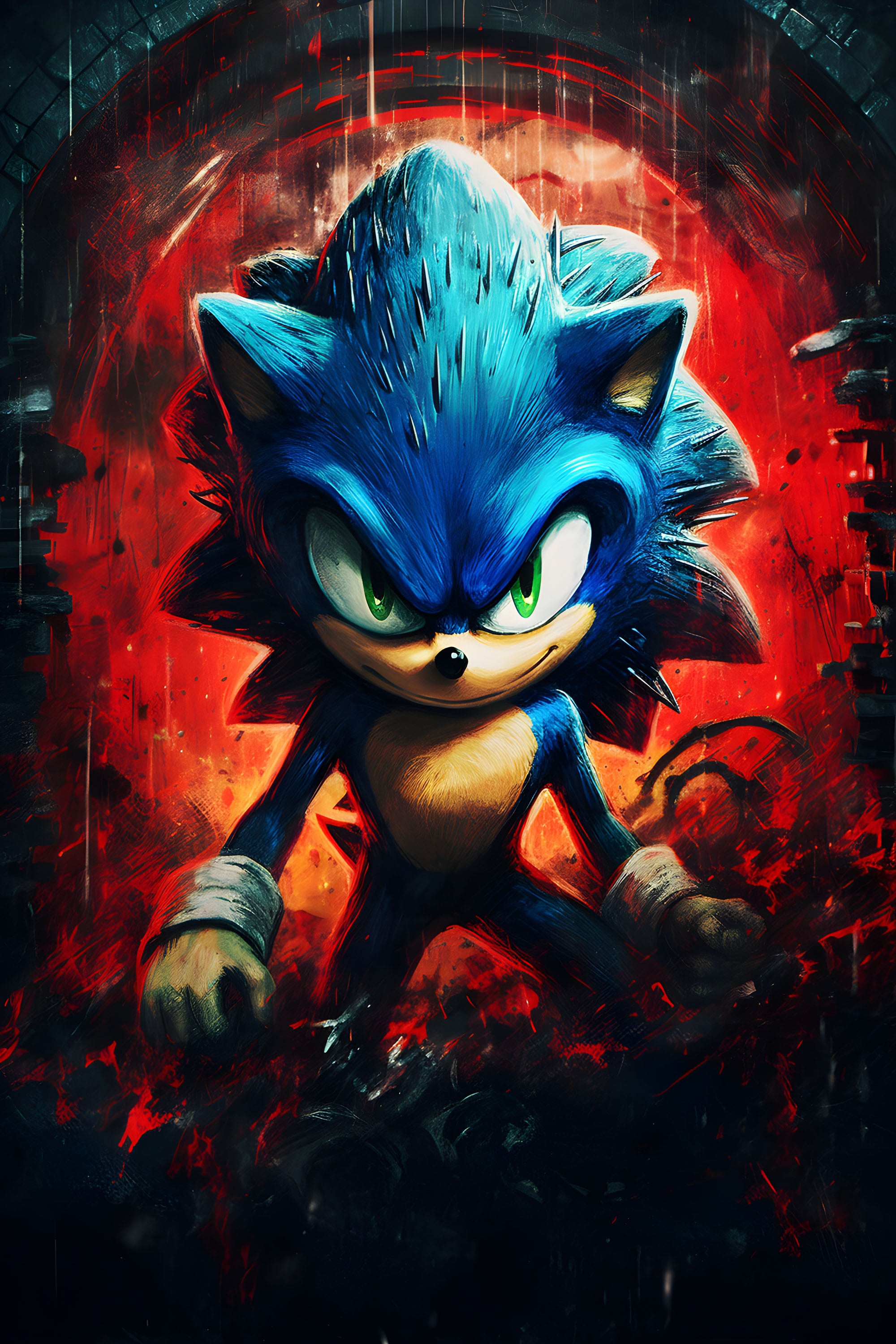 Sonic 038 - cuadro gamer decorativo en canvas