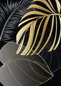 Negro y Dorado 234 - cuadro decorativo en canvas