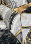 Negro y Dorado 010 - cuadro decorativo en canvas