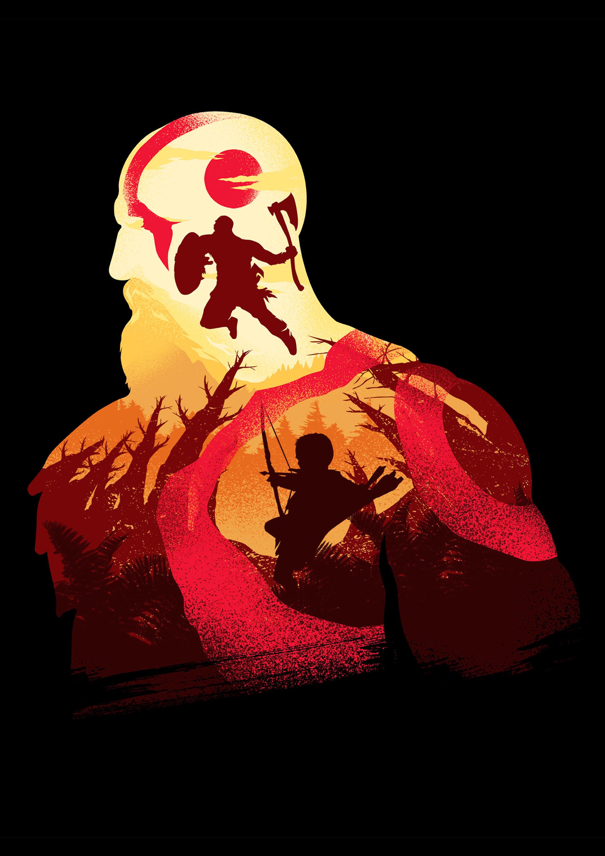 God of War 002 - cuadro gamer decorativo en canvas