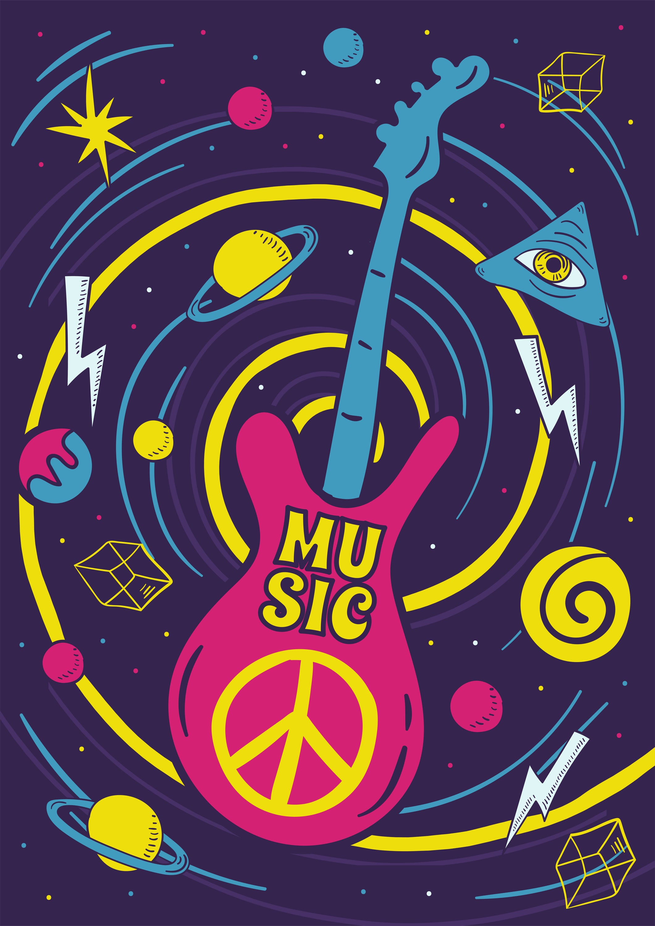 Música Artística 044 - cuadro decorativo en canvas