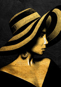 Negro y Dorado 154 - cuadro decorativo en canvas
