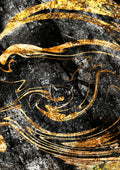 Negro y Dorado 001 - cuadro decorativo en canvas