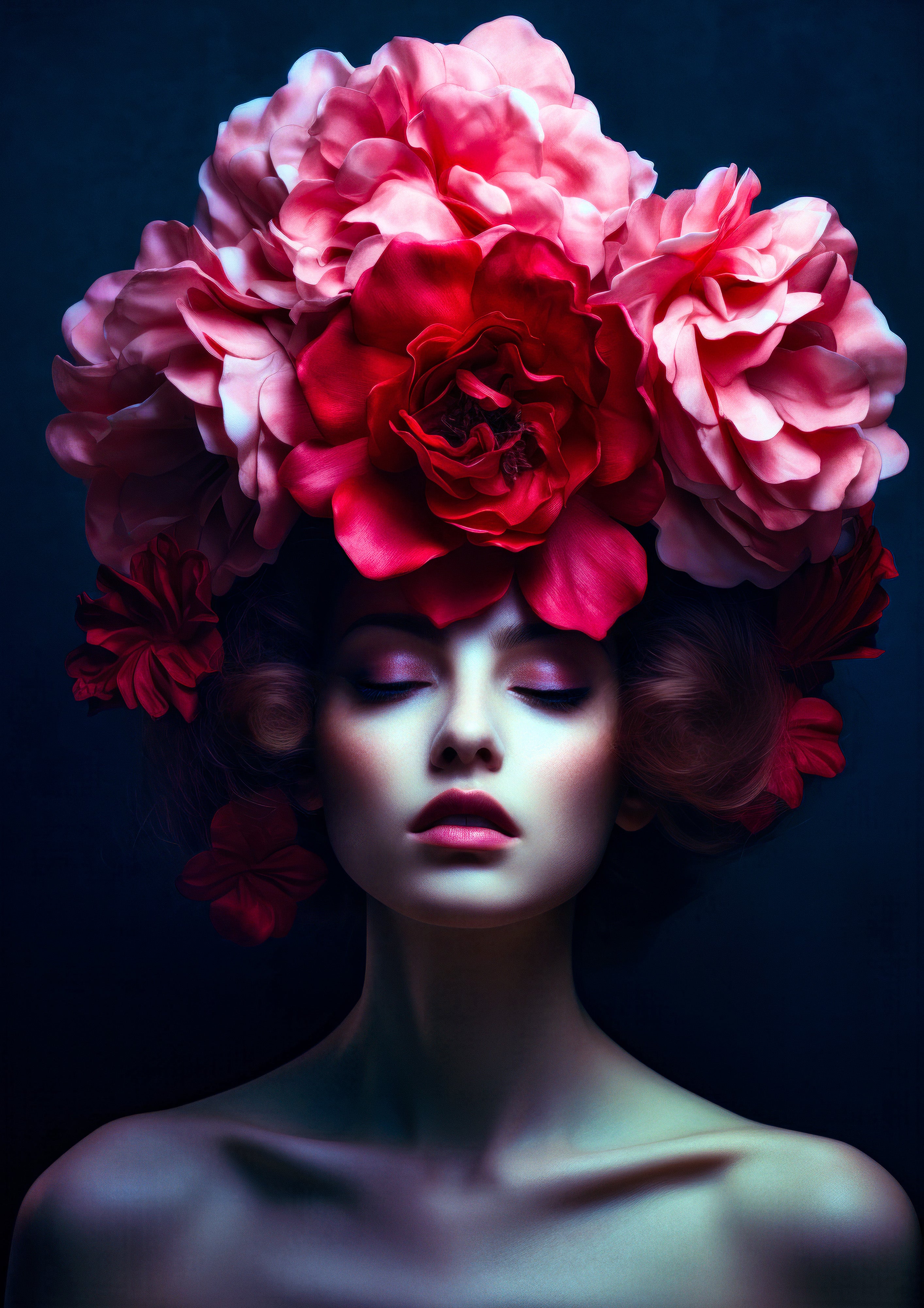Mujer floral 037 - Cuadro canvas Canvaradas