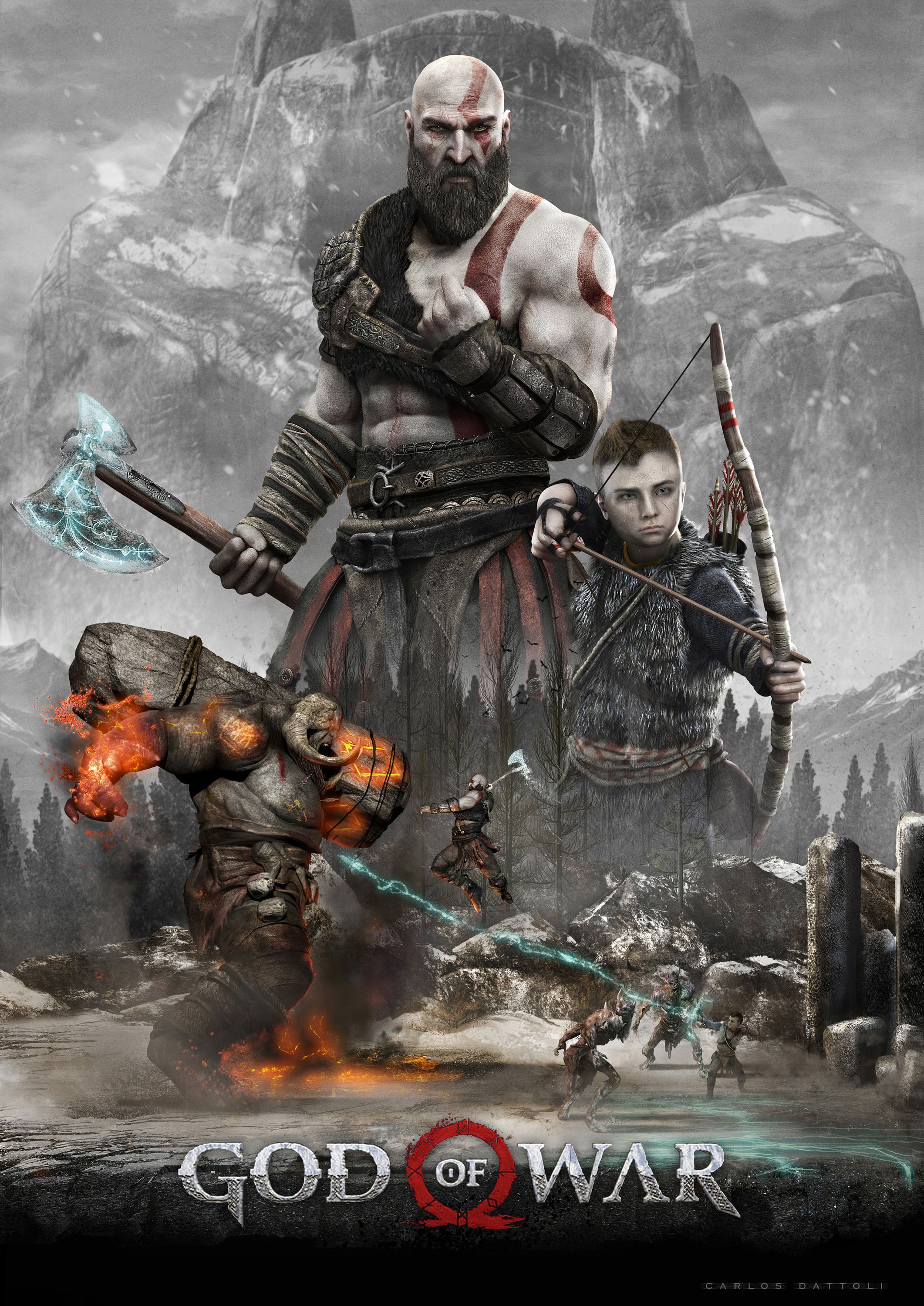 God of War 042 - cuadro gamer decorativo en canvas