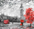 Blanco y Rojo 023 - cuadro decorativo en canvas