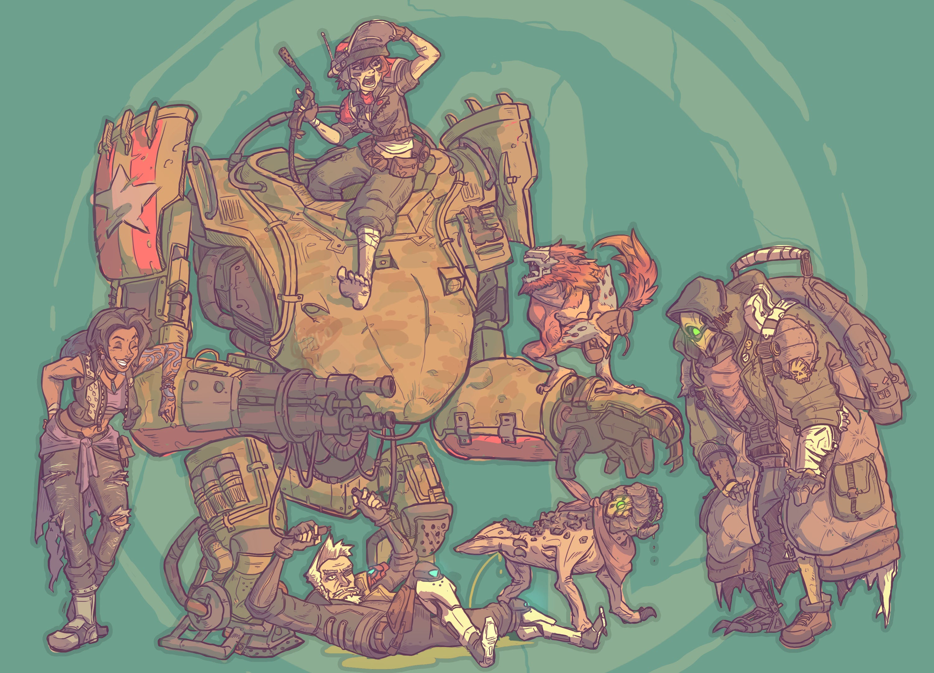 Borderlands 005 - cuadro gamer decorativo en canvas