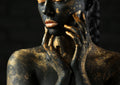 Negro y Dorado 119 - cuadro decorativo en canvas