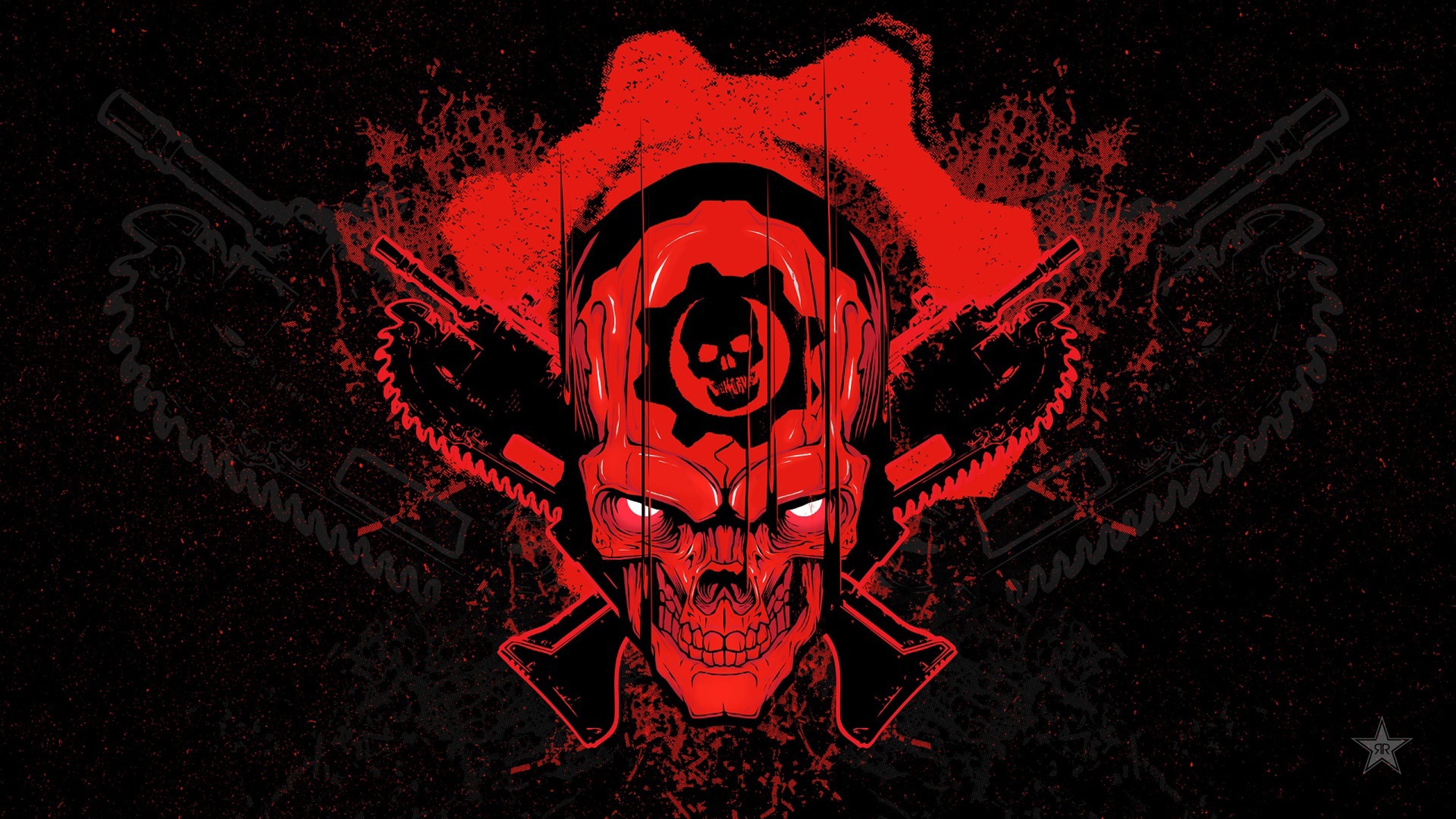 Gears 002 - cuadro gamer decorativo en canvas
