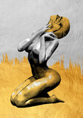 Negro y Dorado 155 - cuadro decorativo en canvas