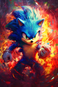 Sonic 037 - cuadro gamer decorativo en canvas