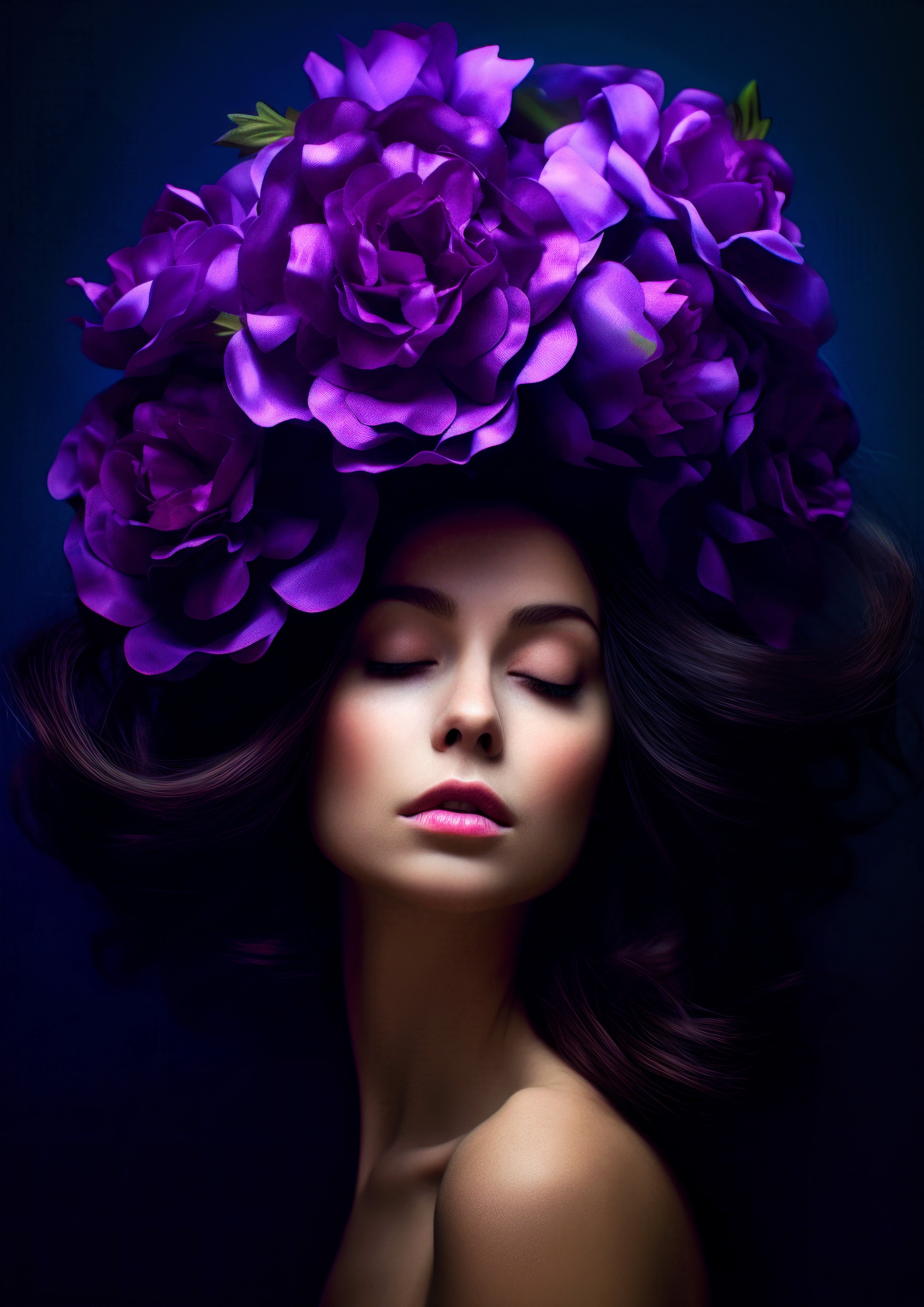 Mujer floral 055 - Cuadro canvas Canvaradas