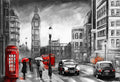 Blanco y Rojo 028 - cuadro decorativo en canvas