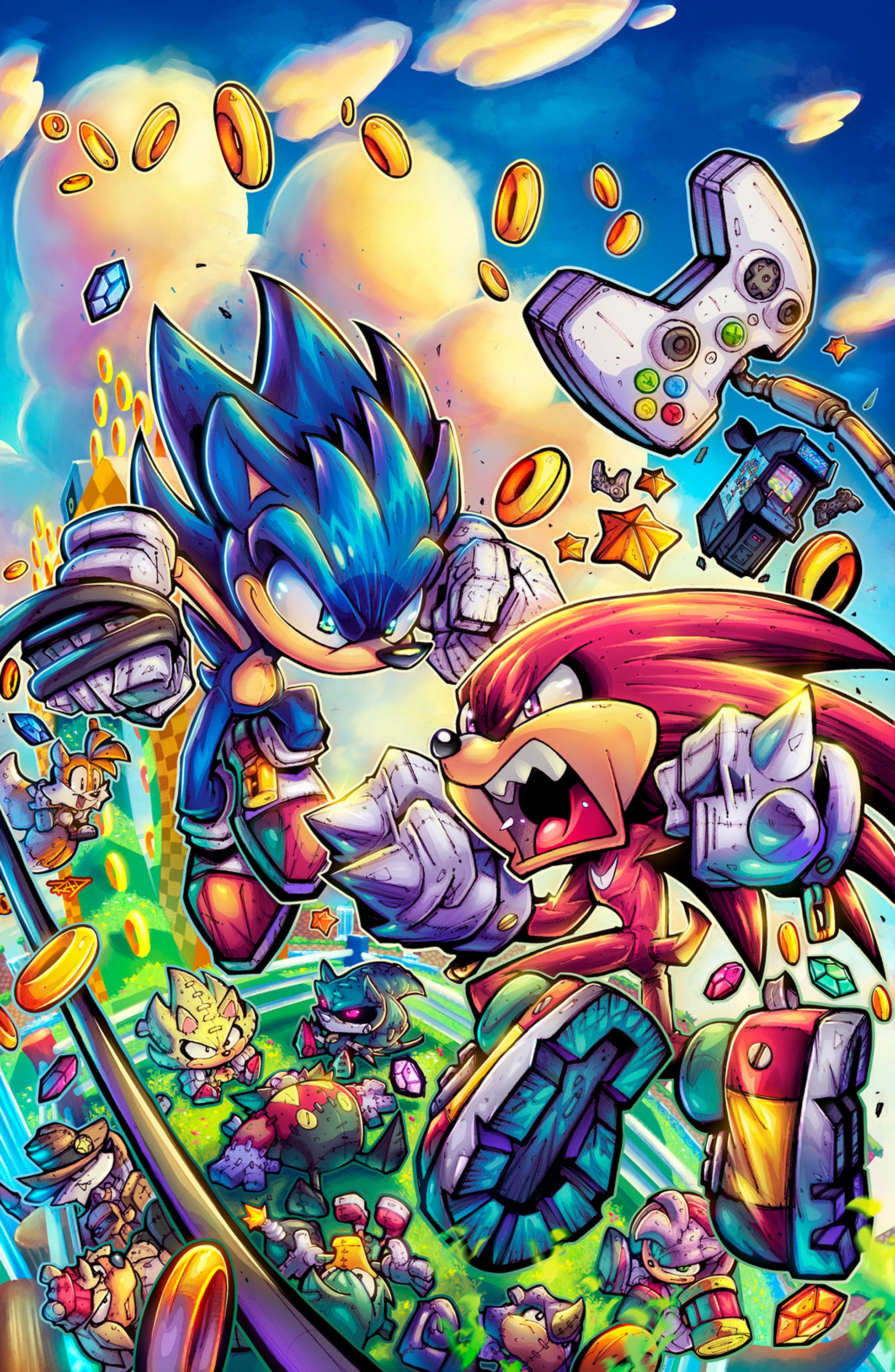 Sonic 022 - cuadro gamer decorativo en canvas